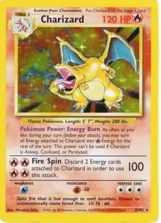 Base Set Charizard Holo Card