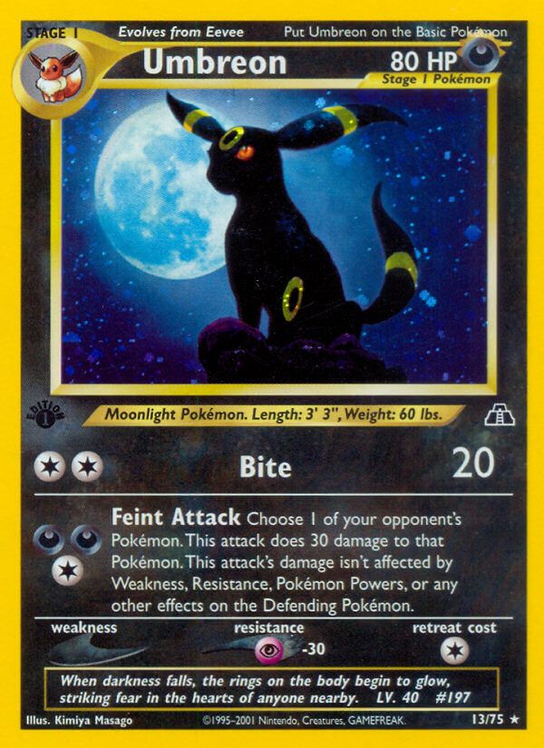 Neo Discovery Umbreon Holo Card