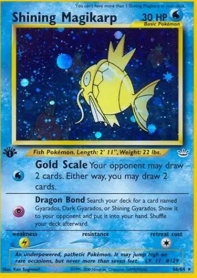 Neo Revelation Shining Magikarp secret rare chase card