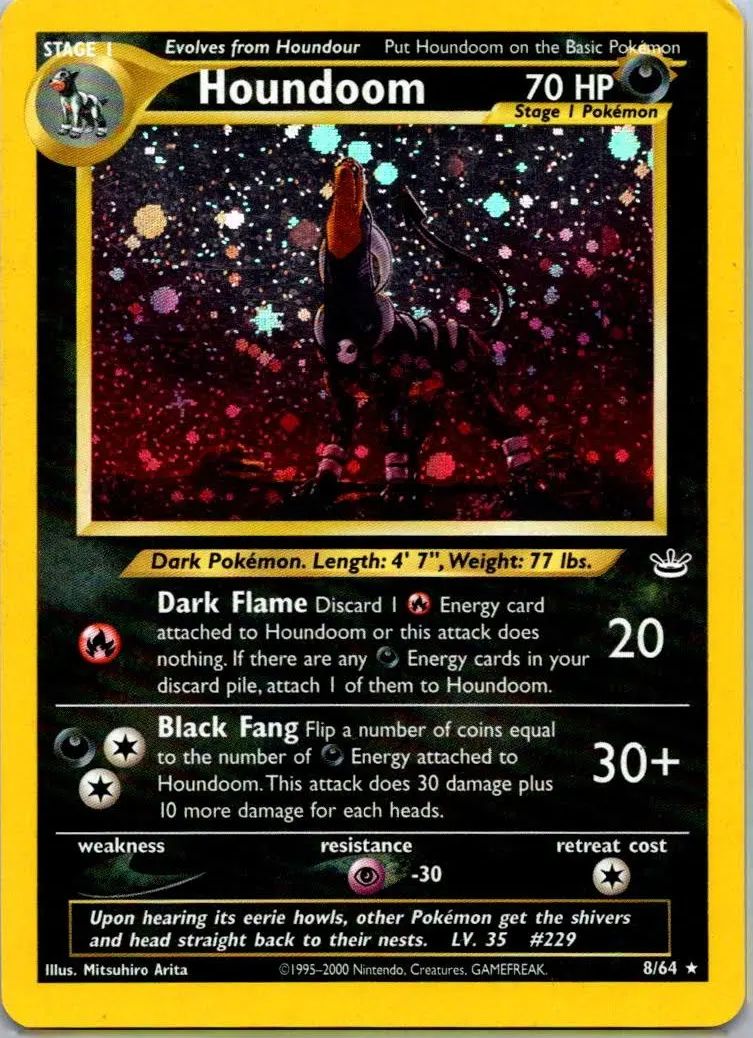 Neo Revelation Houndoom holographic chase card