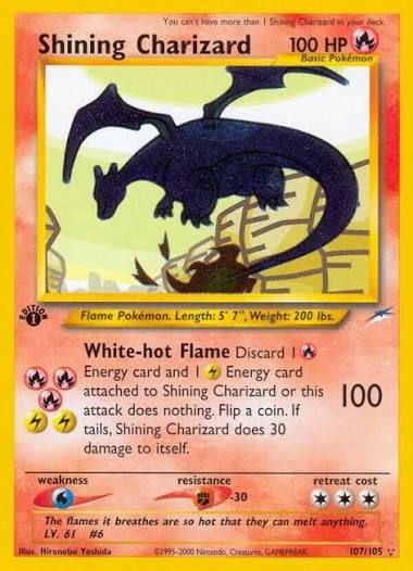 Neo Destiny Shining Charizard secret rare card