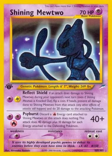 Neo Destiny Shining Mewtwo secret rare card