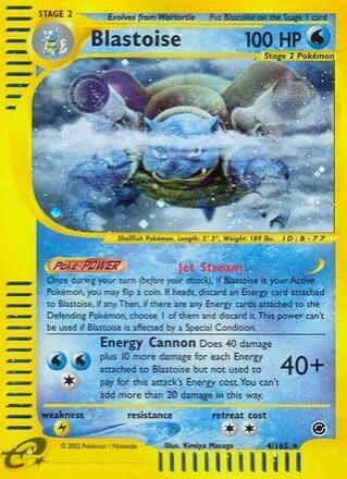 Expedition Blastoise holo card