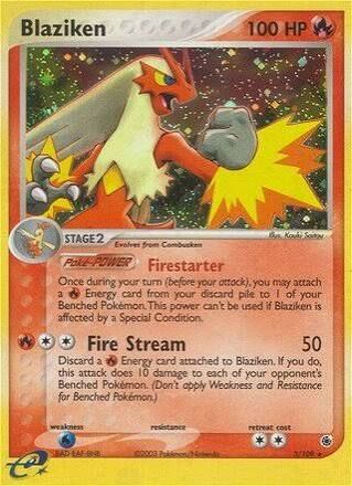Blaziken card from EX Ruby and Sapphire