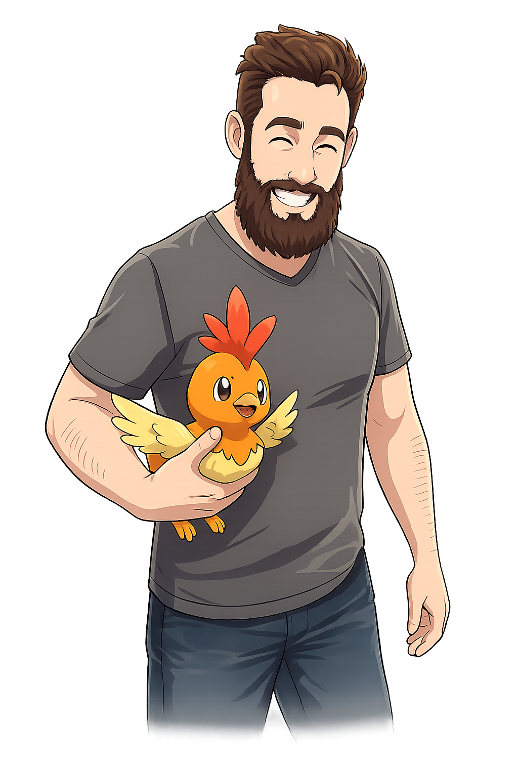 PokeFarm TCG owner holding Torchic