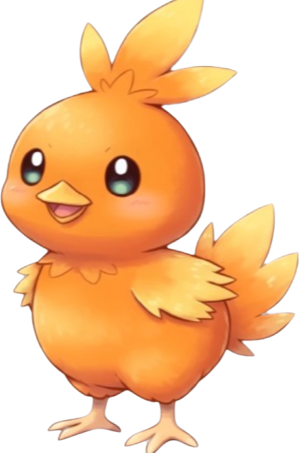 Torchic character cutout